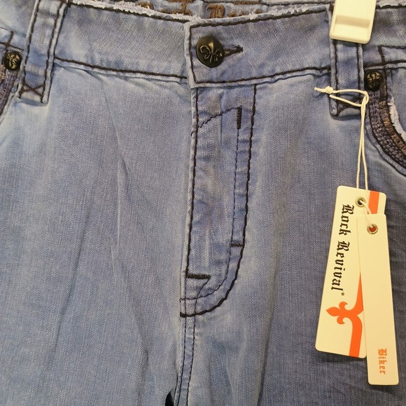 Rock Revival Blue Straight Men's Jeans - Picture 11 of 16